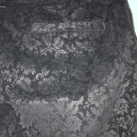 Talbots black velvet floral pattern pants - Picture 5 of 6